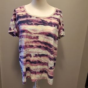 Ruff Hewn Purple White Stripped Tshirt